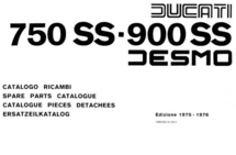 Ducati 750 900 SS 1975/1977 Parts, werkplaats en elektrische schema handboek - cat4